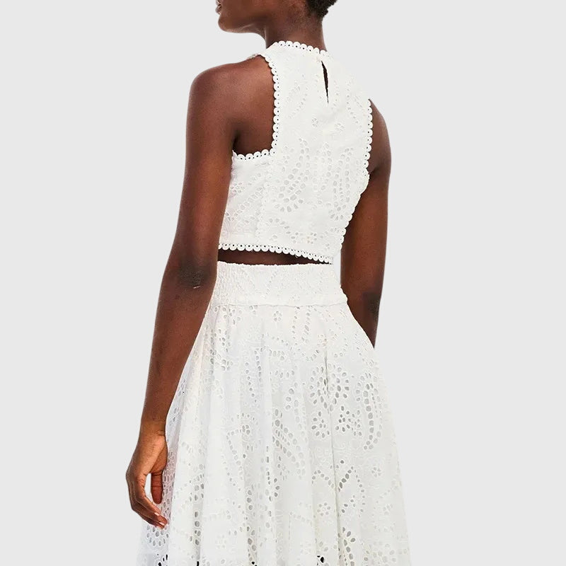 Tatiana - Elegant Crop Top and Maxi Skirt Set