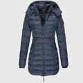 Elise long puffer coat with hood