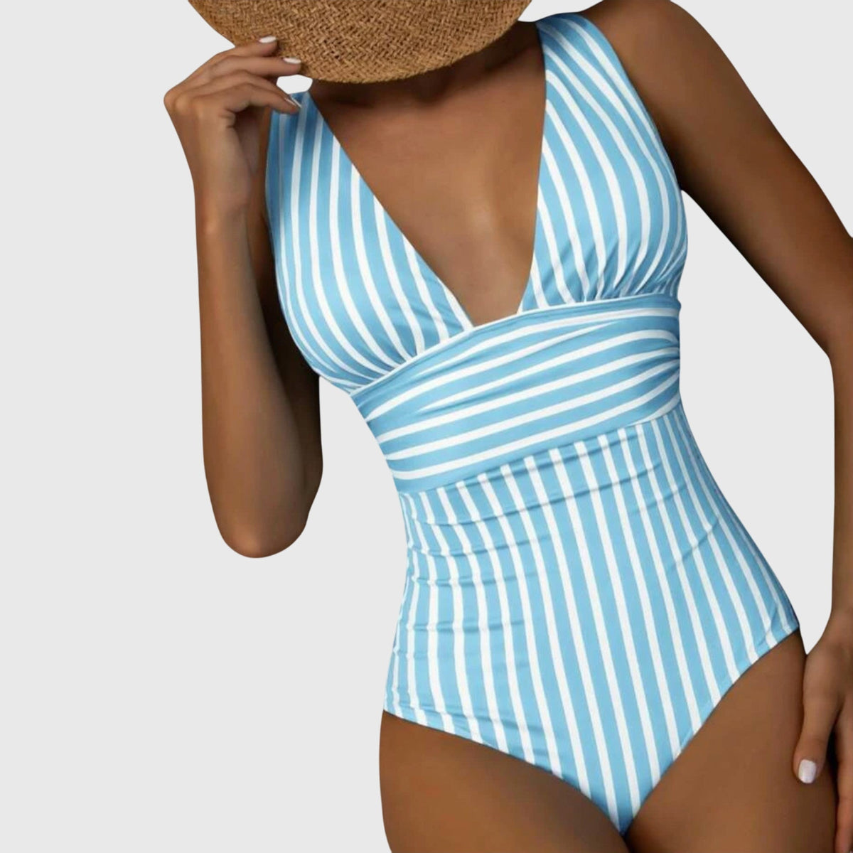 Sidonie - Striped One-Piece Swimsuit with Support