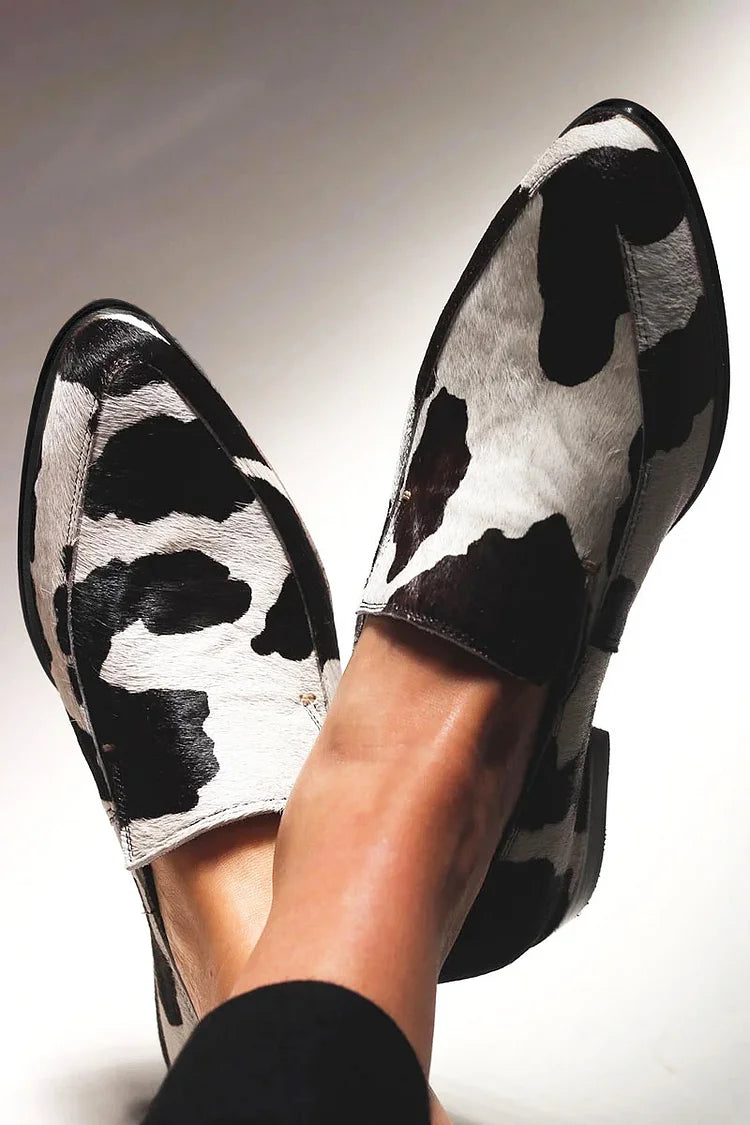 Becca - Cow Print Shoes