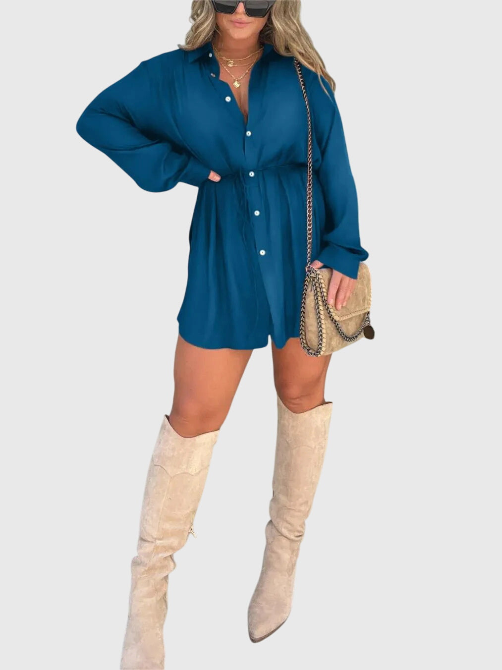 Sylvie | Elegant Playsuit Dress with Built-In Shorts