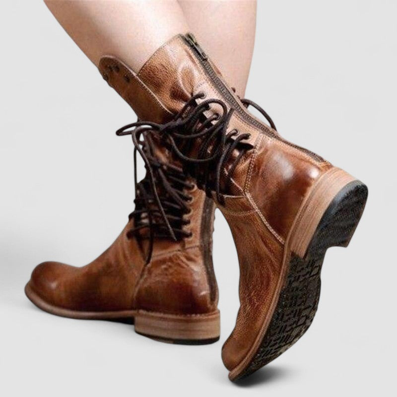 Lea - Lace-Up Western Boots