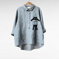 Chloe elegant summer blouse with vintage print