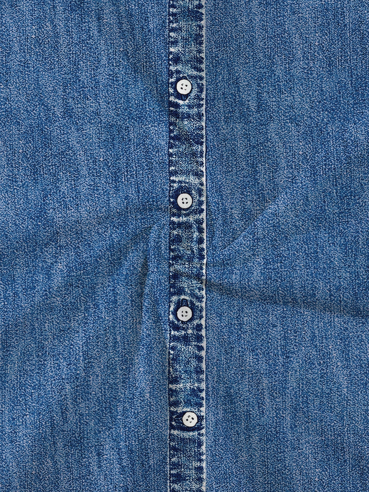 Leontine - Retro Denim Button-Front Dress