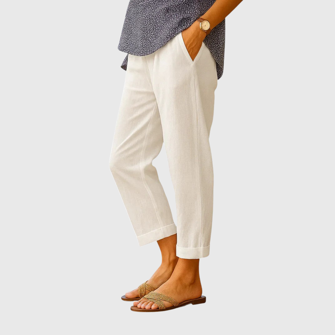 Elise lightweight summer comfortable pants with subtle side pockets