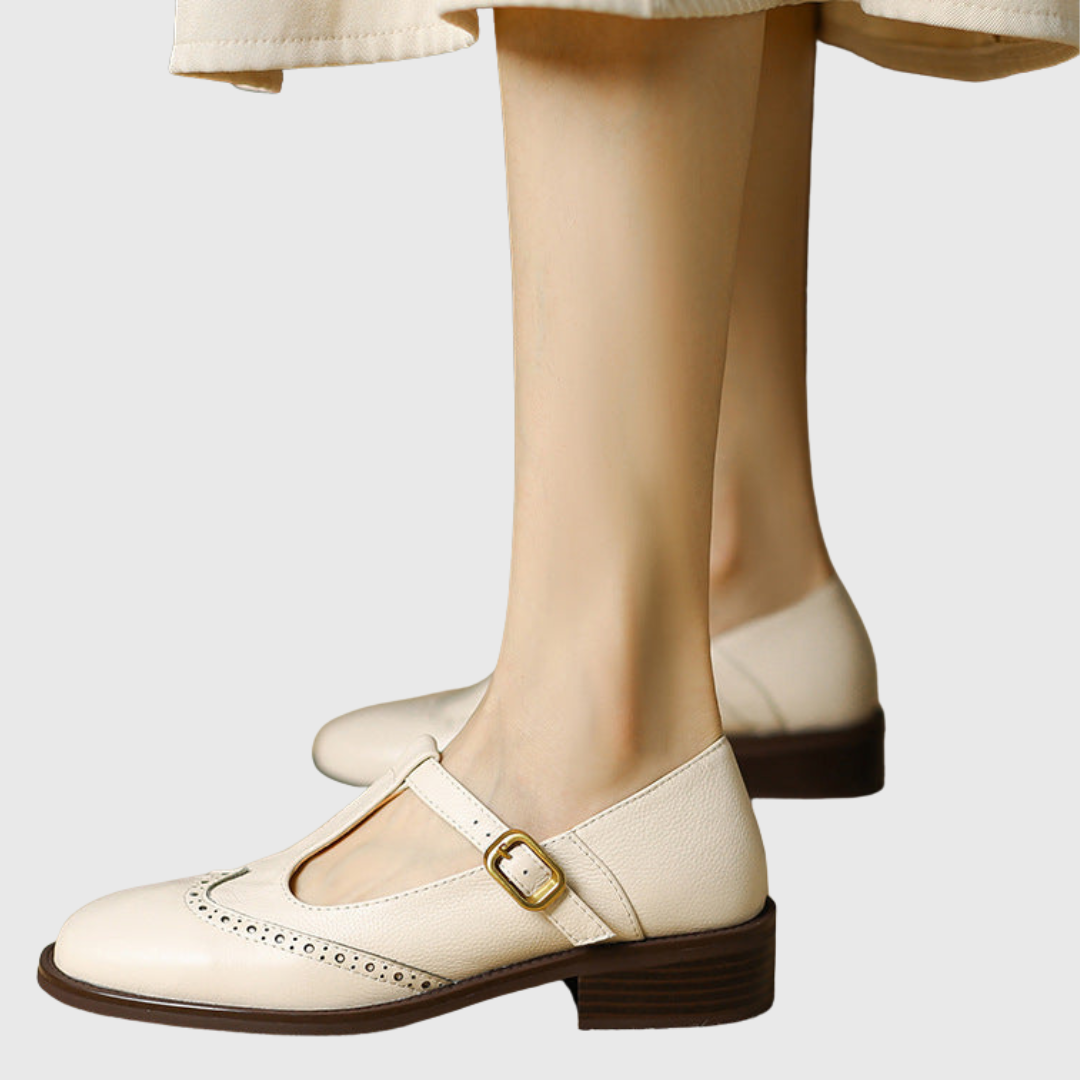 Manon orthopedic cushioned T-bar Mary Janes showing padded arch support