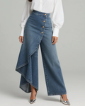 Maelys - Tie-Waist Denim Trousers