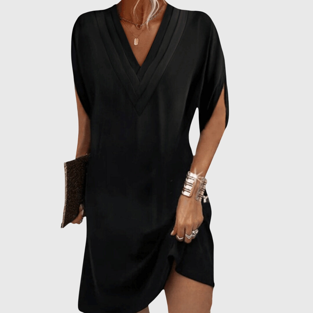 Christine Tummy-Control Draped Dress featuring flattering waist conceal design