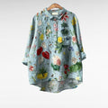 Beatrice elegant summer blouse with artistic pattern