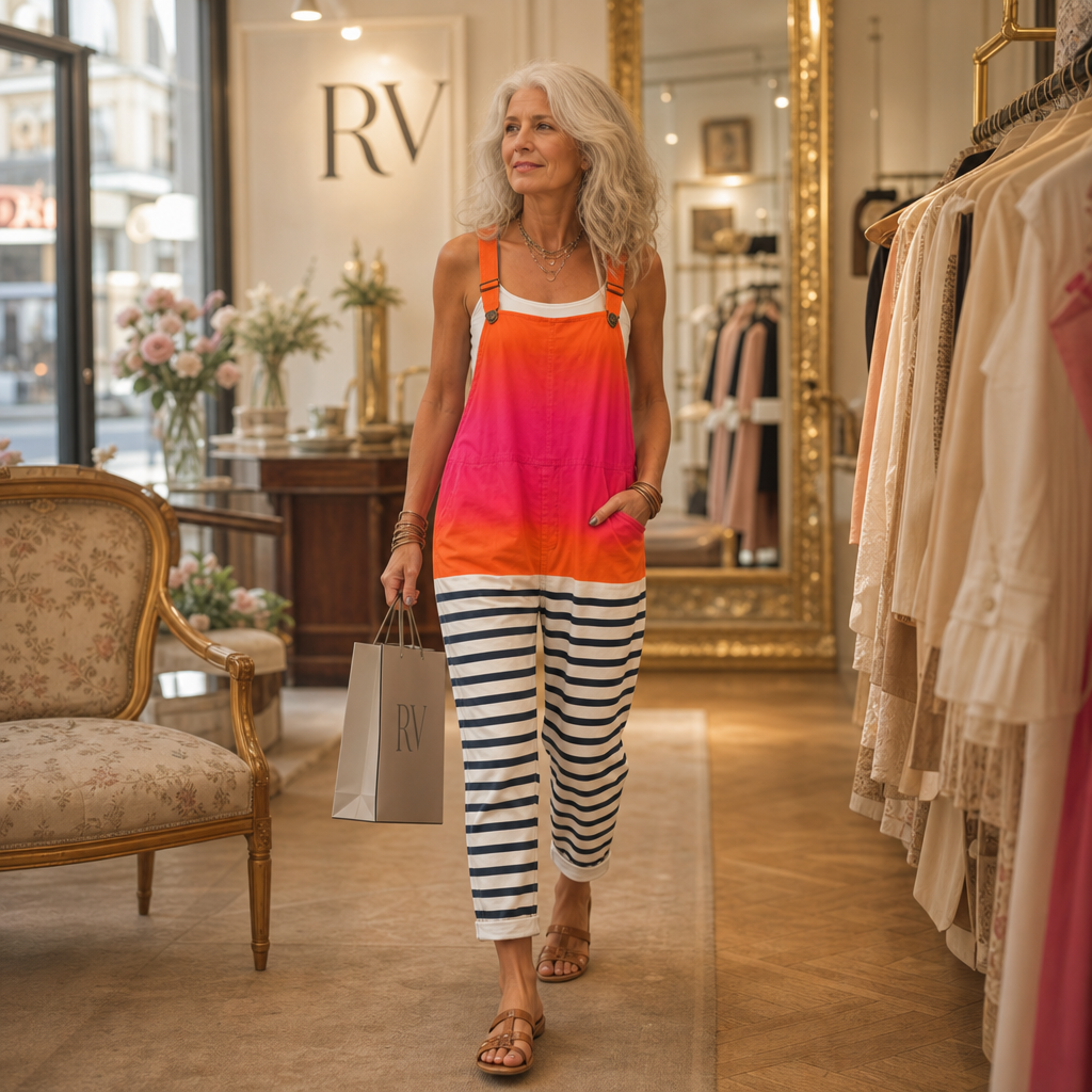Leontine - Vibrant Sunrise Gradient Overalls