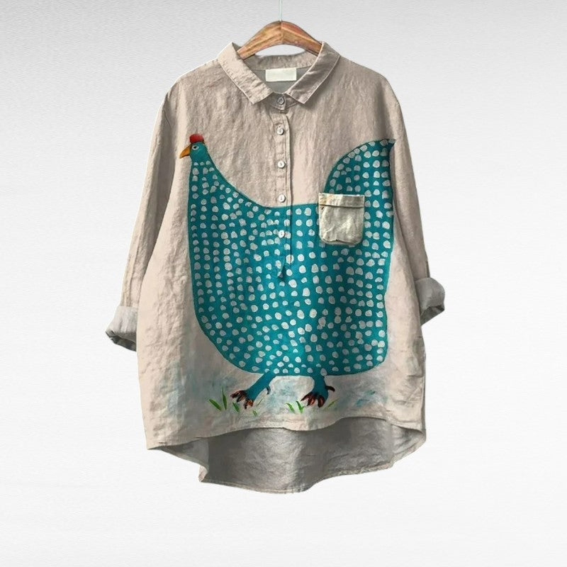 Celine vintage style elegant summer blouse