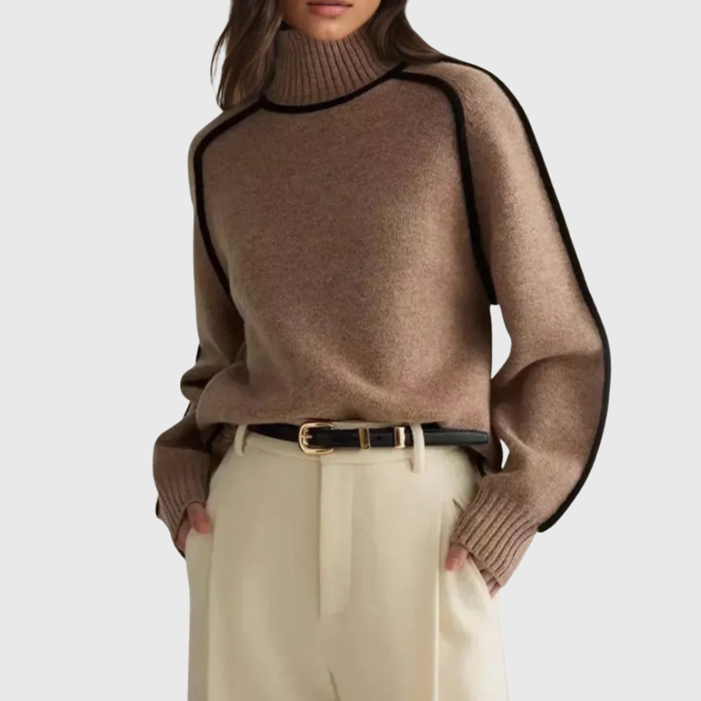 Sandrine elegant turtleneck knit sweater