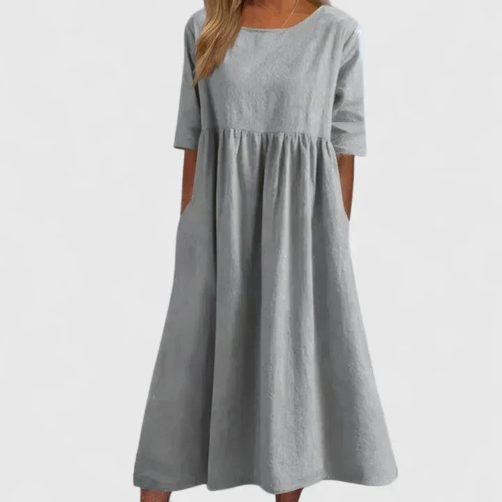 Fiona - Tummy-Friendly A-Line Dress