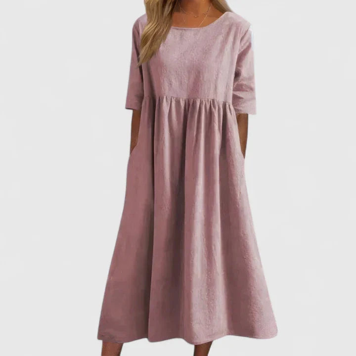 Fiona - Tummy-Friendly A-Line Dress