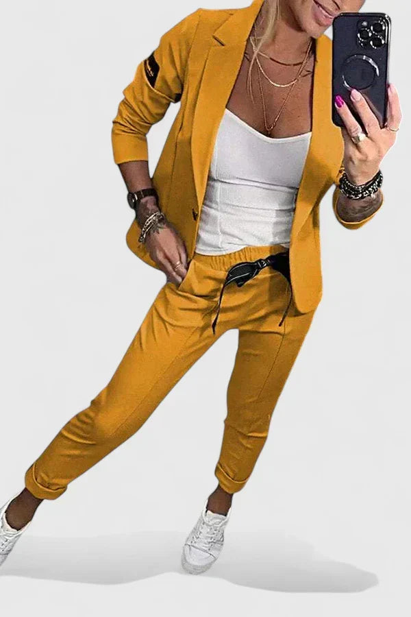 Chrystel - Elegant Blazer and Jogger Set