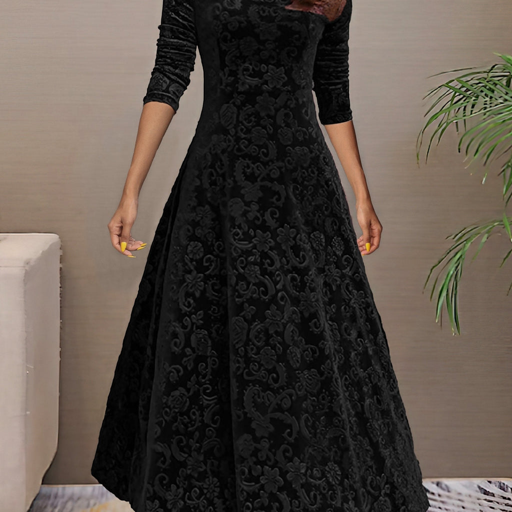 Nancy | Velvet Holiday Elegance Dress