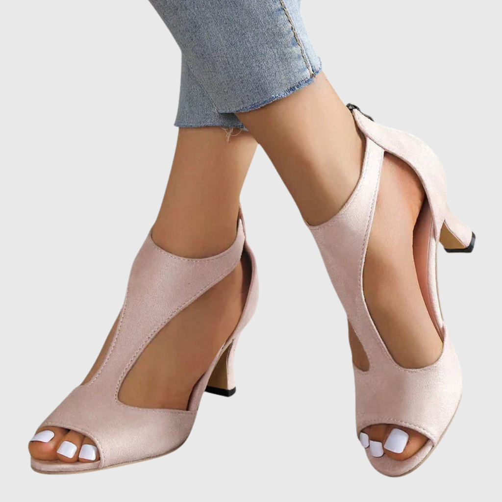 Delfina stretch fabric lightweight support heels