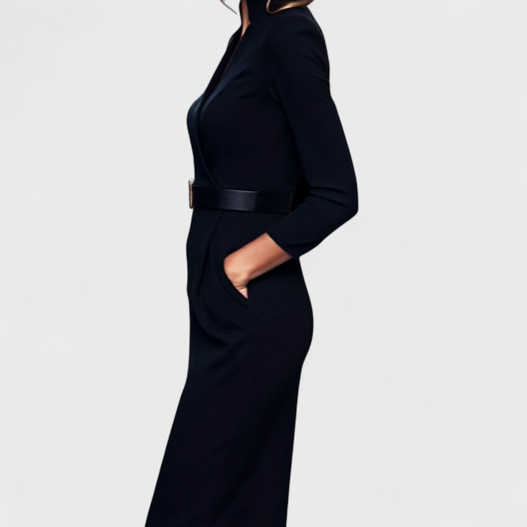 Estelle | Belted Power Maxi Dress