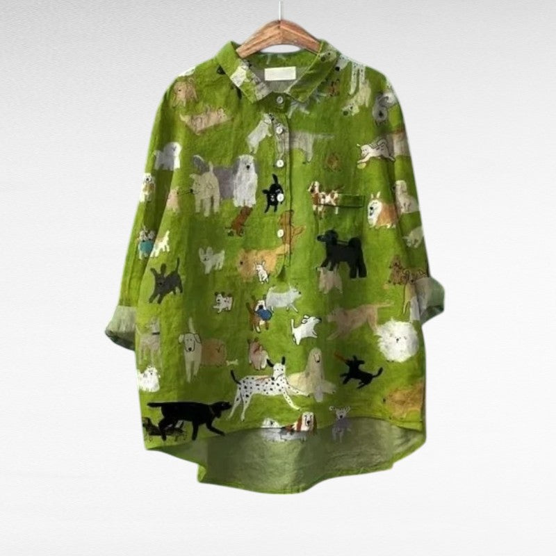 Cecile vintage style elegant summer blouse