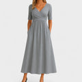 Phoebe Flare Midi Dress with flared A-line skirt and modern midi length