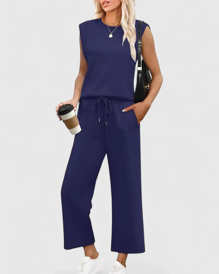 Olyzette - Comfortable Sleeveless Two-Piece Set