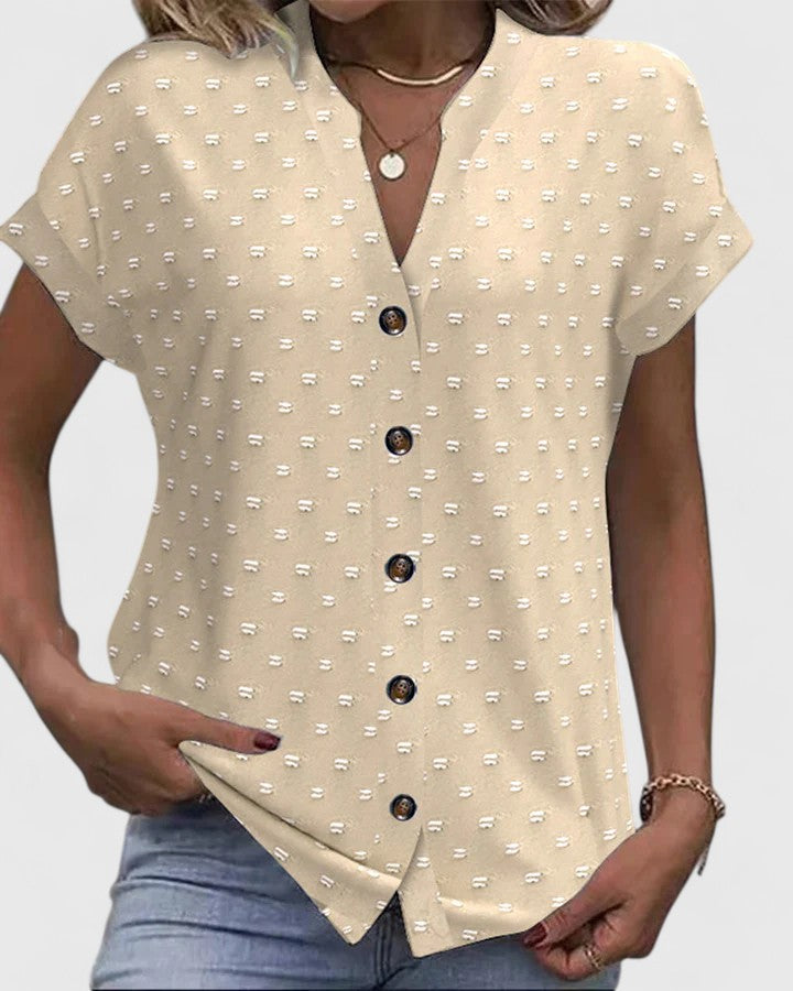 Elodie - Comfortable V-Neck Shirt