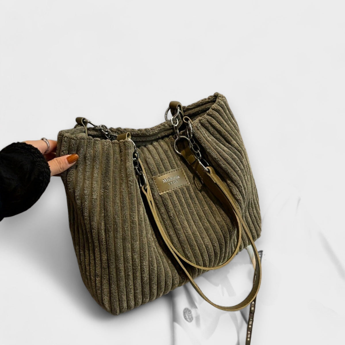 Elodiane soft corduroy crossbody bag