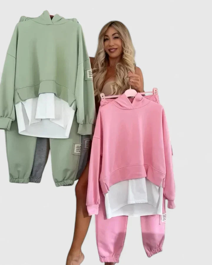 Kezlynn - Comfortable Layered Hoodie Set