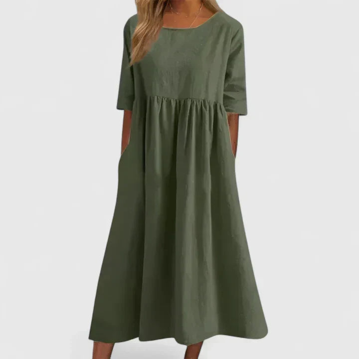 Fiona - Tummy-Friendly A-Line Dress