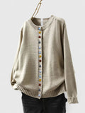 Kalynnah - Tummy-Hiding Decorative Button Cardigan