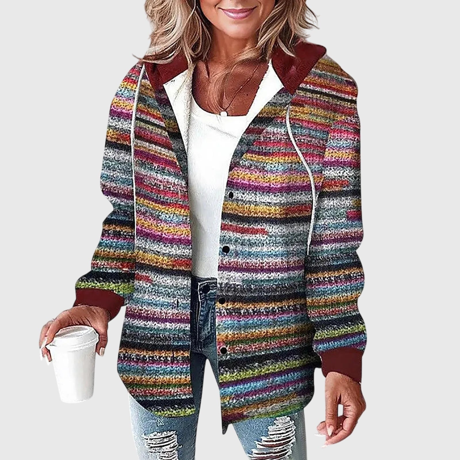 Martina - Women's Knit Button Jacket
