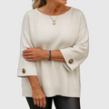 Sylvie elegant knit sweater with button details
