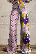 Valeria 1 vintage fluid wide-leg pants with high waistband