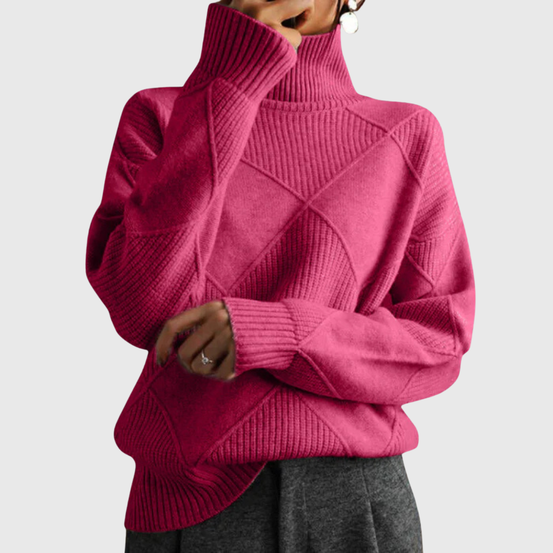 Anne luxury turtleneck cashmere blend sweater