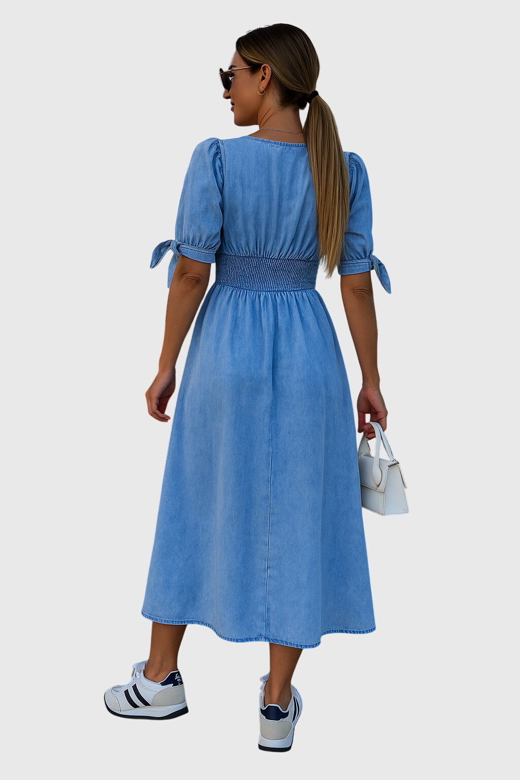 Jacqueline - Wrinkle-Resistant Denim Dress