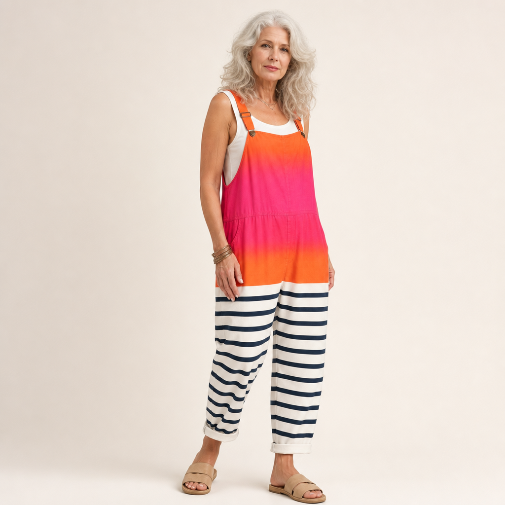 Leontine - Vibrant Sunrise Gradient Overalls