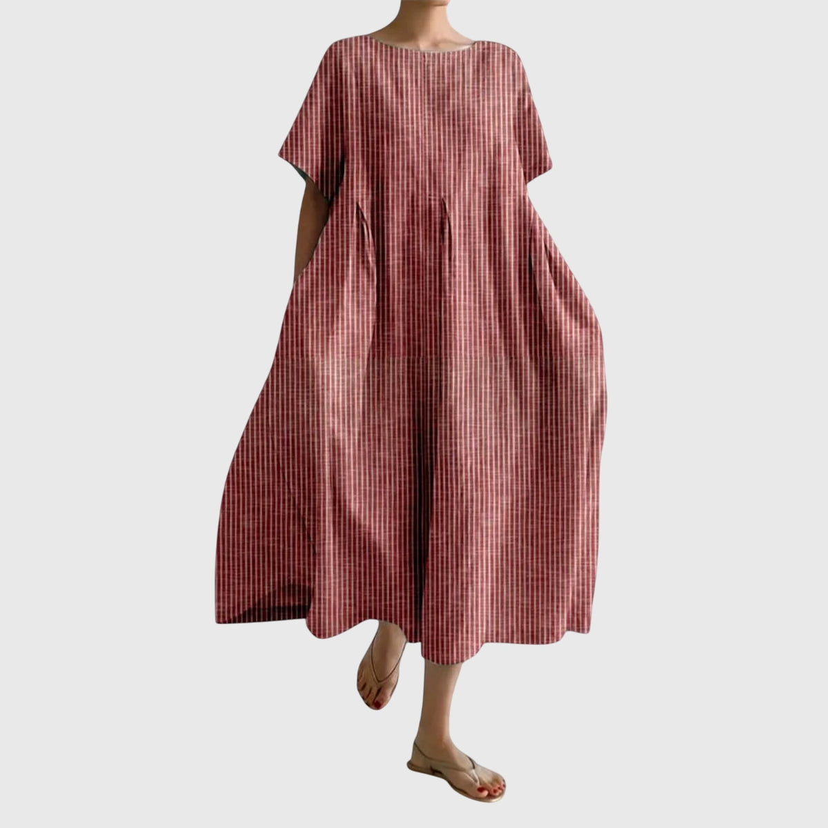 Martine women striped casual maxi dress with relaxed elongating cut