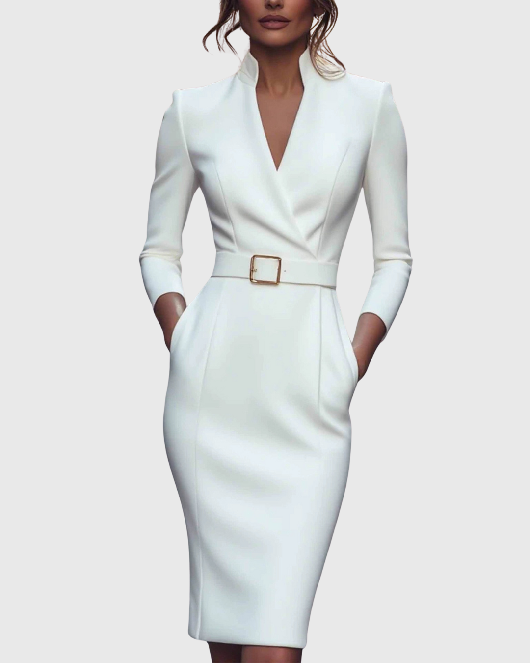 Estelle | Belted Power Maxi Dress