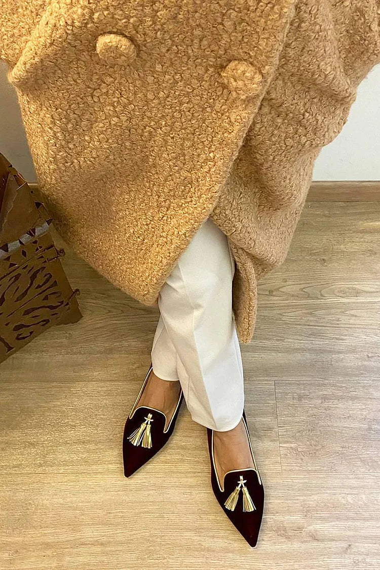 Portia - Boho Fringe Loafers