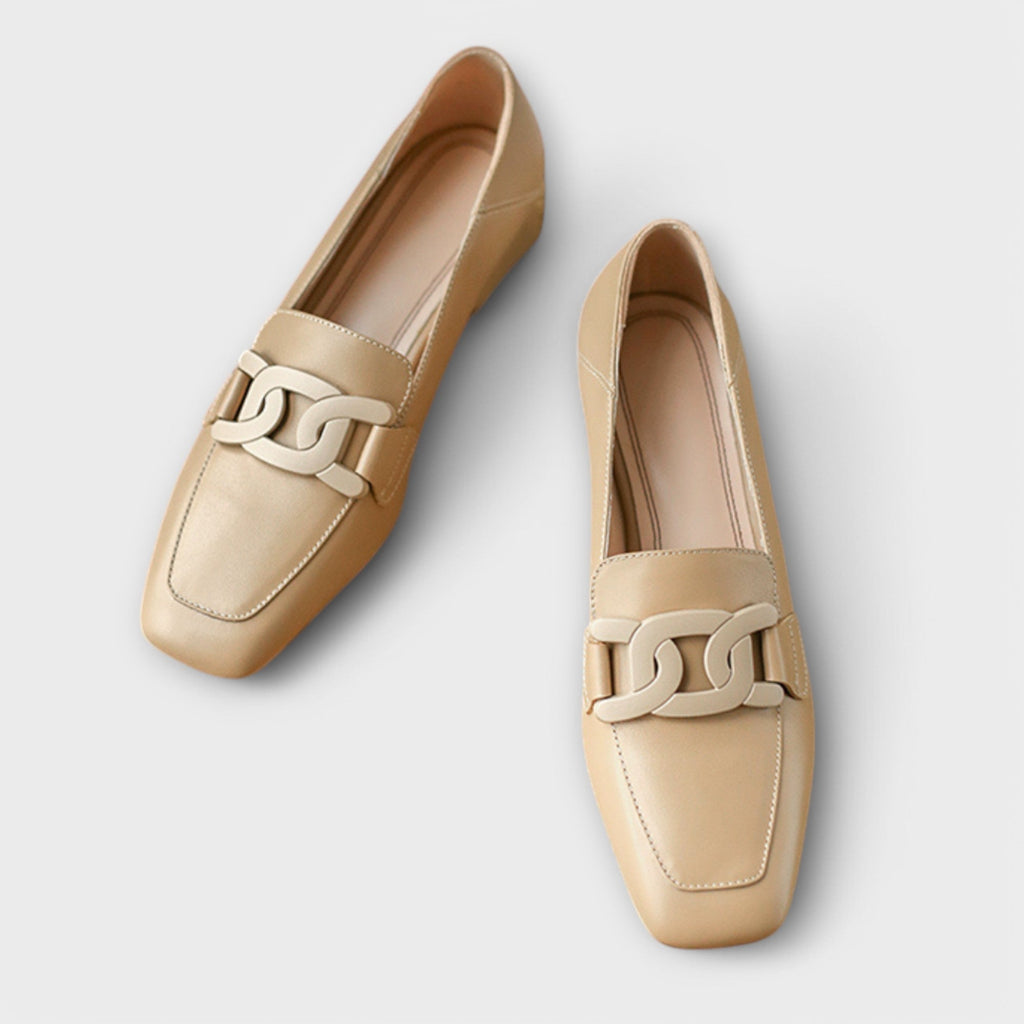 Monika premium leather slippers with soft supportive sole