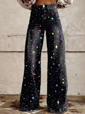 Bianca 1 timeless boho printed wide-leg pants with high waistband