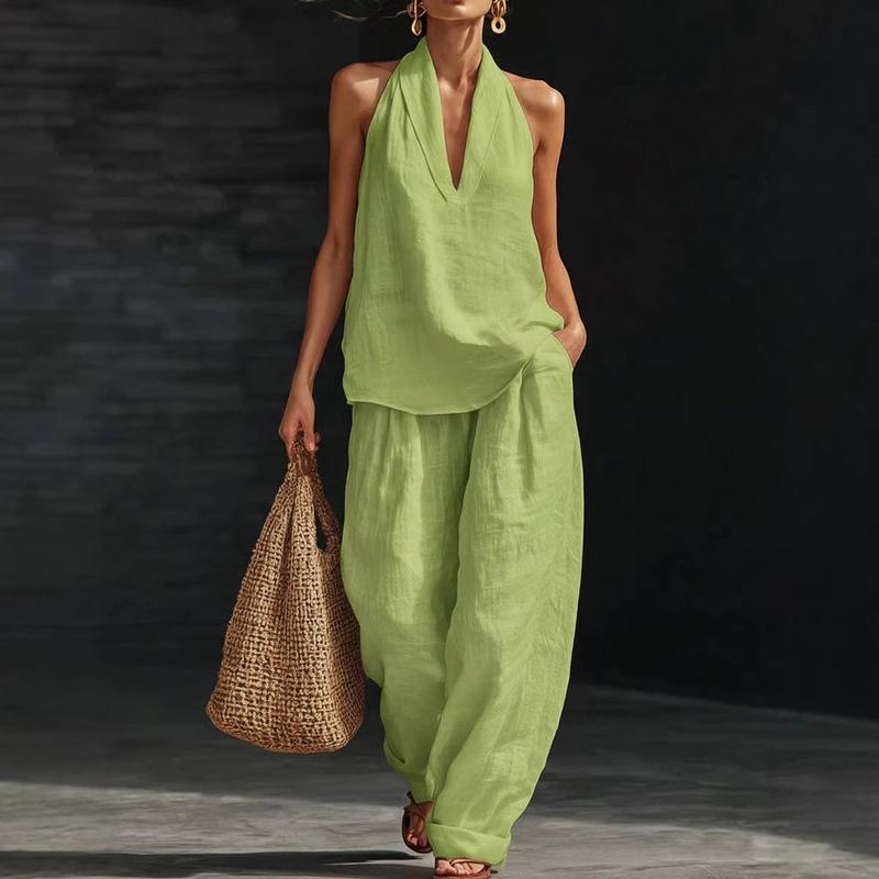 Ainhoa - Textured Linen Two-Piece Set