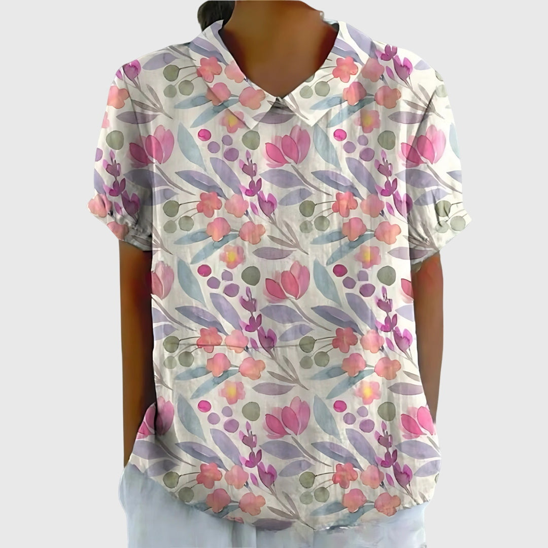 Élise - Casual Floral Breathable Blouse