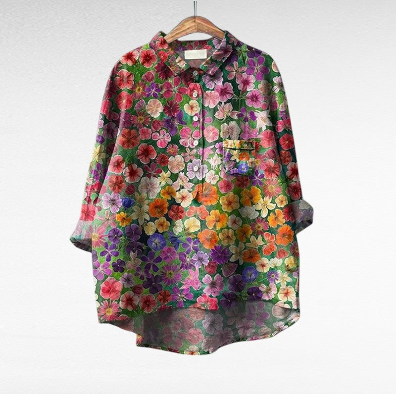 Therese - Classic Floral Blouse