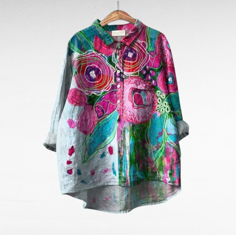 Therese - Classic Floral Blouse