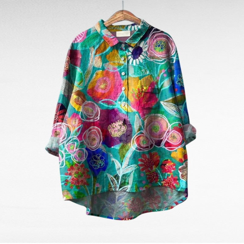 Therese - Classic Floral Blouse