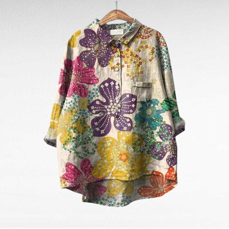 Therese - Classic Floral Blouse