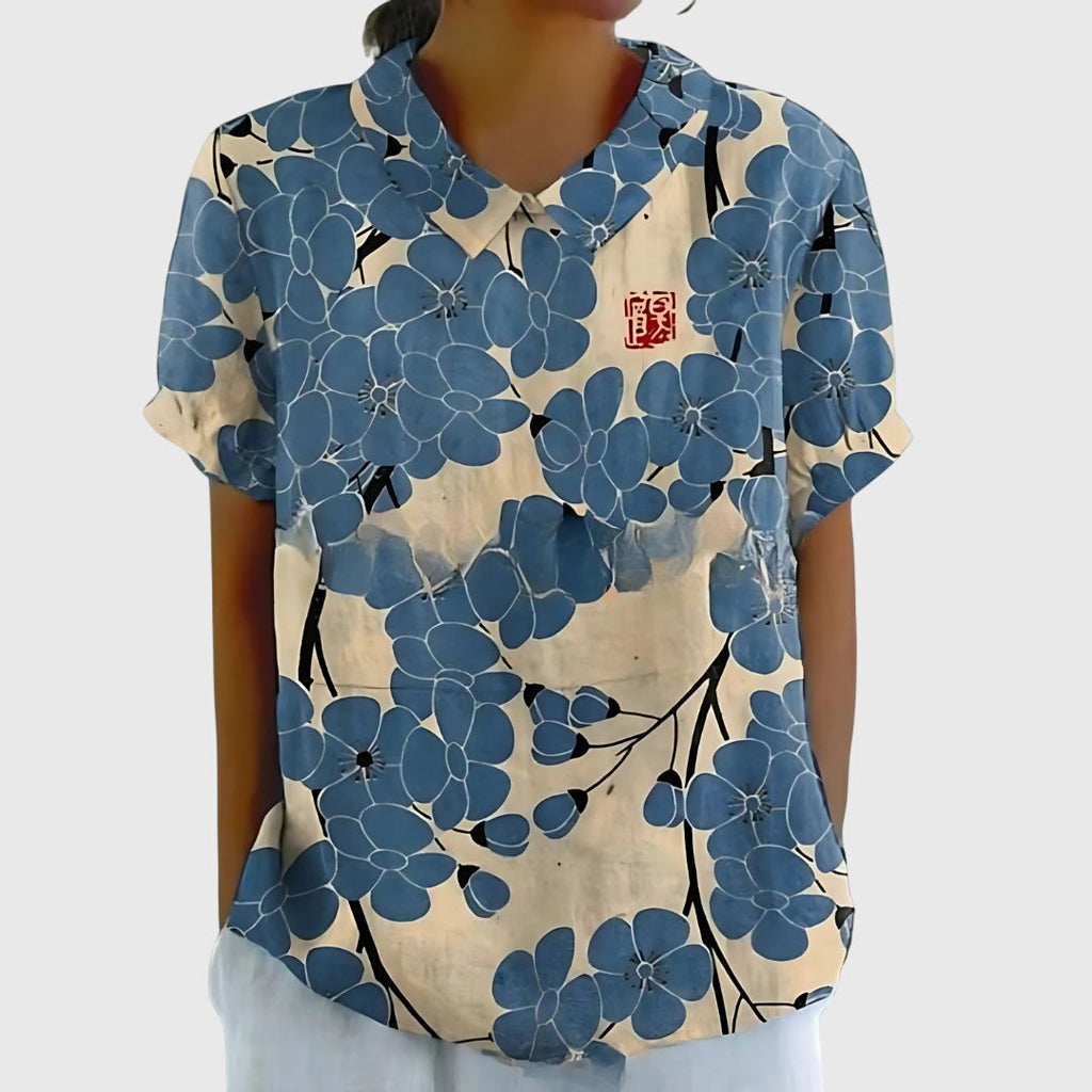Élise - Casual Floral Breathable Blouse