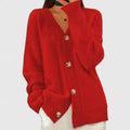 Solenyahh - V-Neck Buttoned All-Season Cardigan
