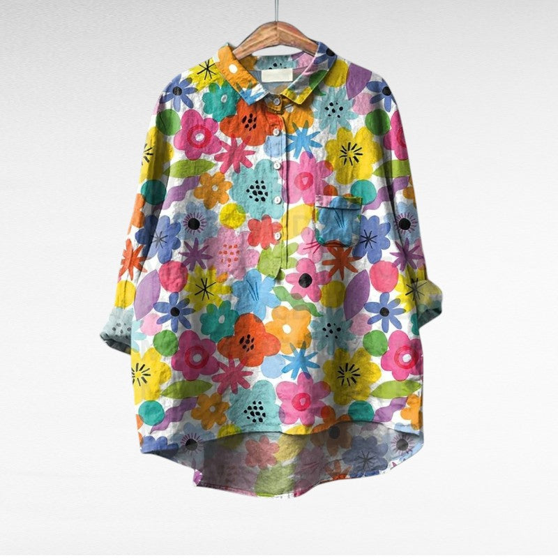 Therese - Classic Floral Blouse